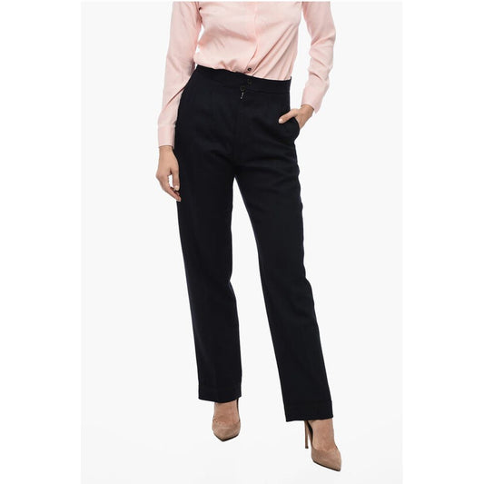 Maison Margiela Pleated High-Waisted Wool Pants