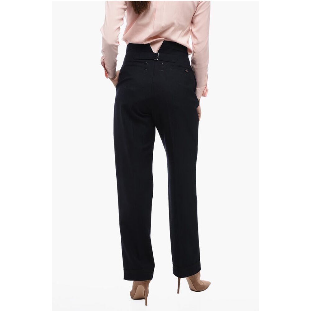 Maison Margiela Pleated High-Waisted Wool Pants