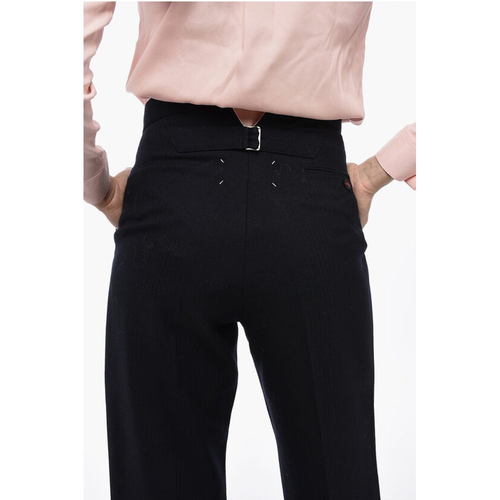 Maison Margiela Pleated High-Waisted Wool Pants