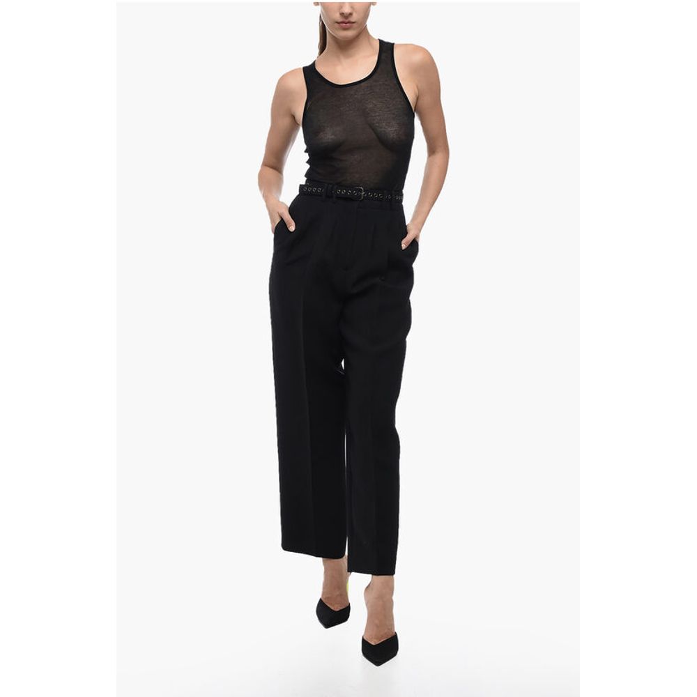 Dior Pleated High-Waisted Wool Pants