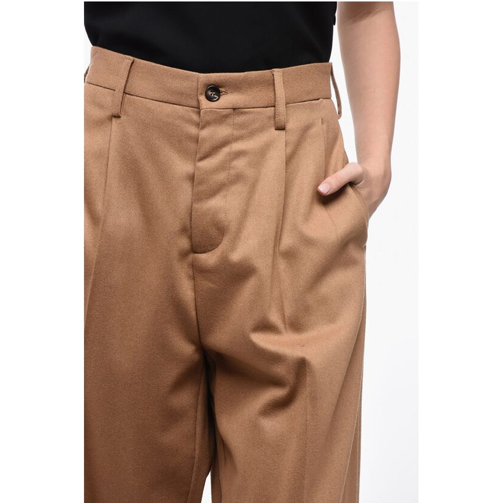Marni Flannel Loose-fit Pants with Turn-ups