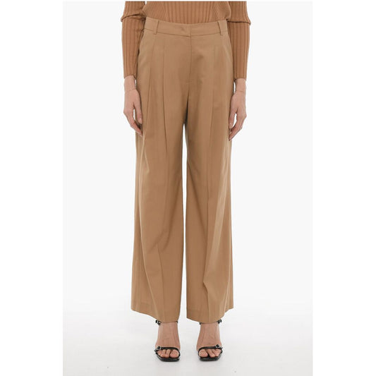 Low Classic Double-Pleat Wool Pants