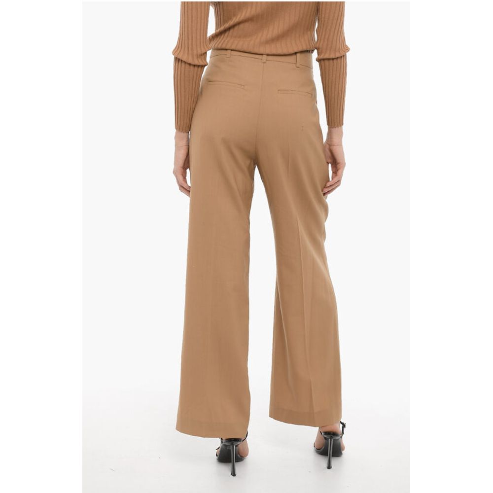 Low Classic Double-Pleat Wool Pants