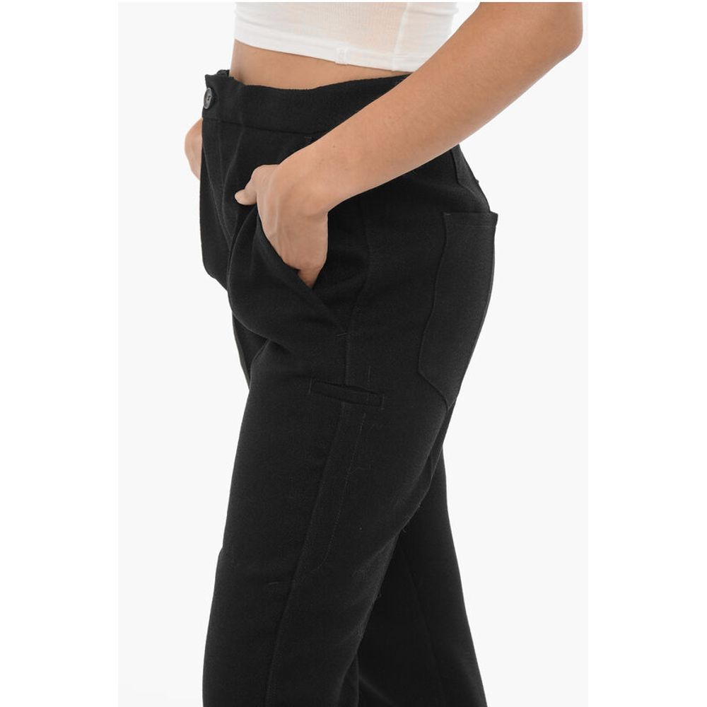 Setchu High Waist Virgin Wool Straight Leg Pants