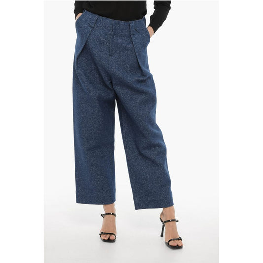 Ader Error BLUE MARK Low Waist Oversized Fit Single Pleat Pants