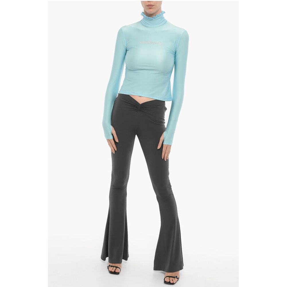 The Andamane Stretch Fabric Bootcut Pants with Elastic Waistband