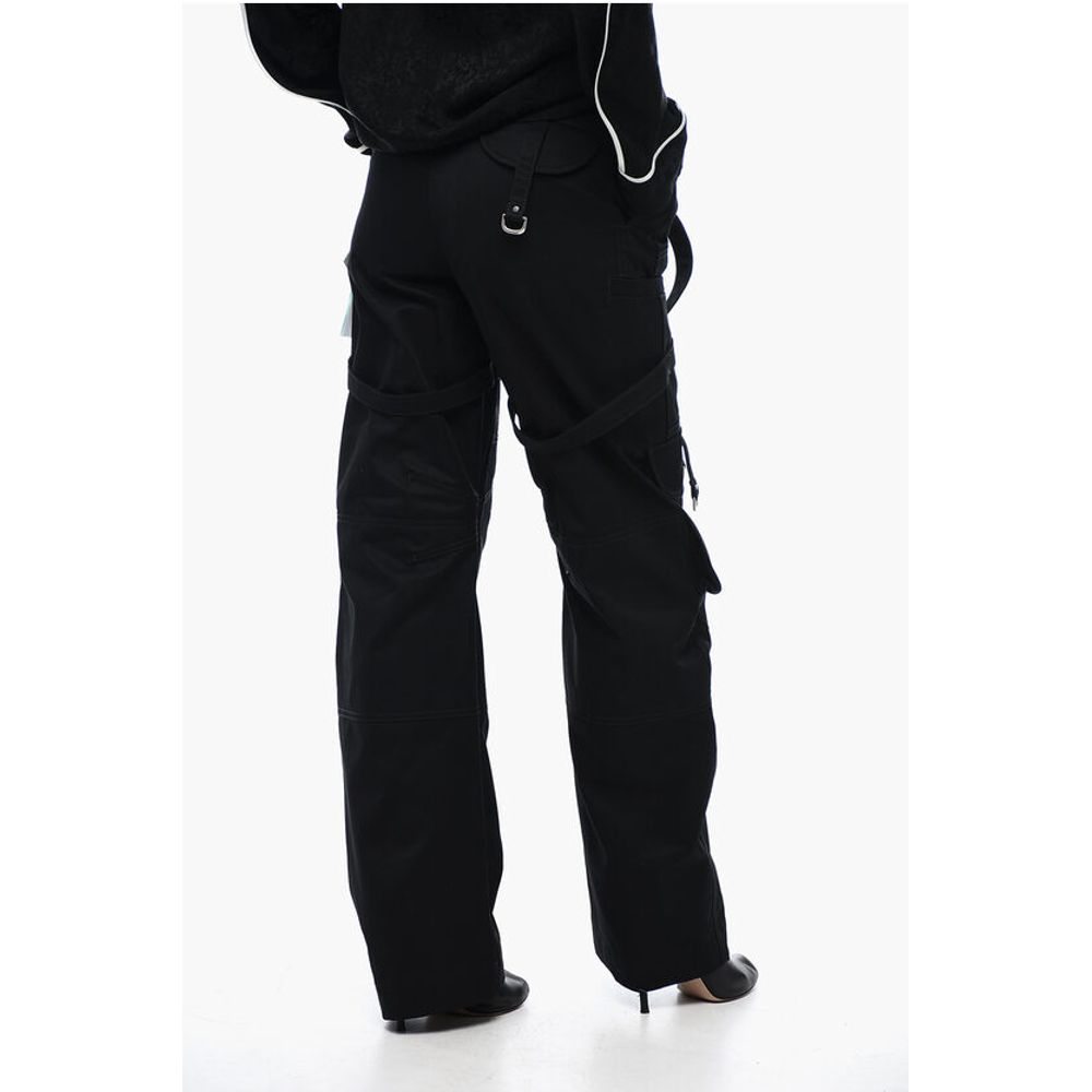 Off-White Oversized Cargo Pants with Buckle Detail