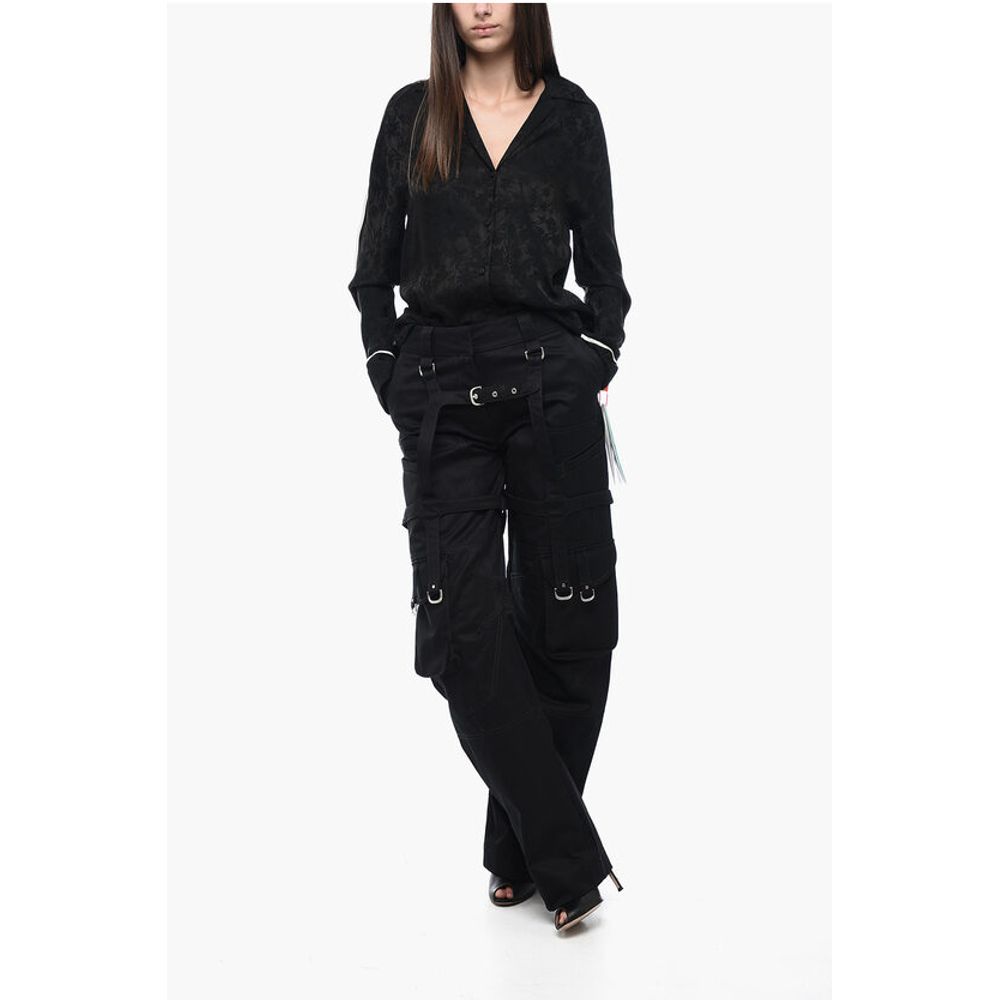 Off-White Oversized Cargo Pants with Buckle Detail