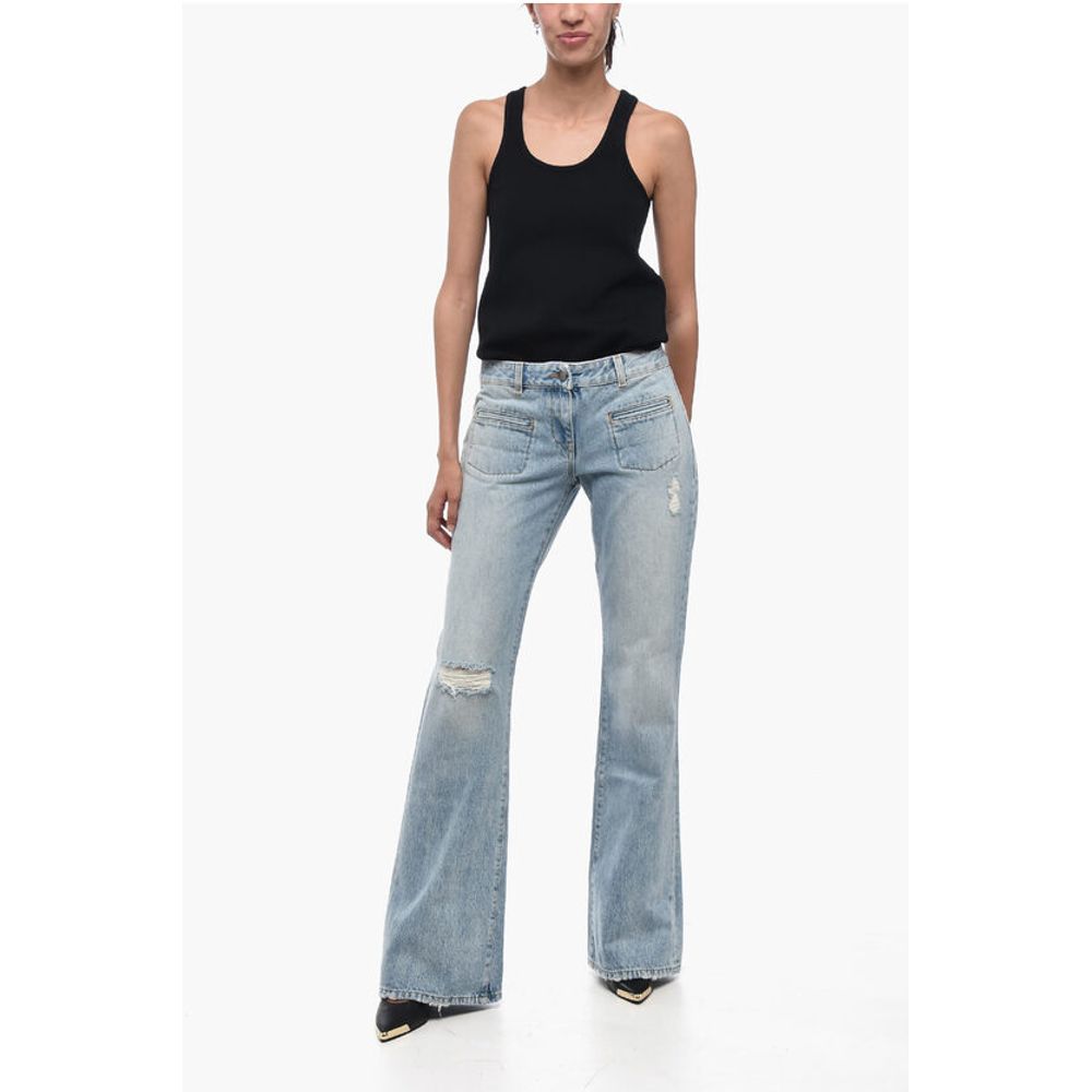 Palm Angels Light Washed Bootcut Fit Denims 29 cm