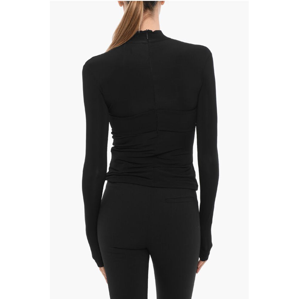 Ambush Long Sleeved Halterneck Top with Cut-Out Details