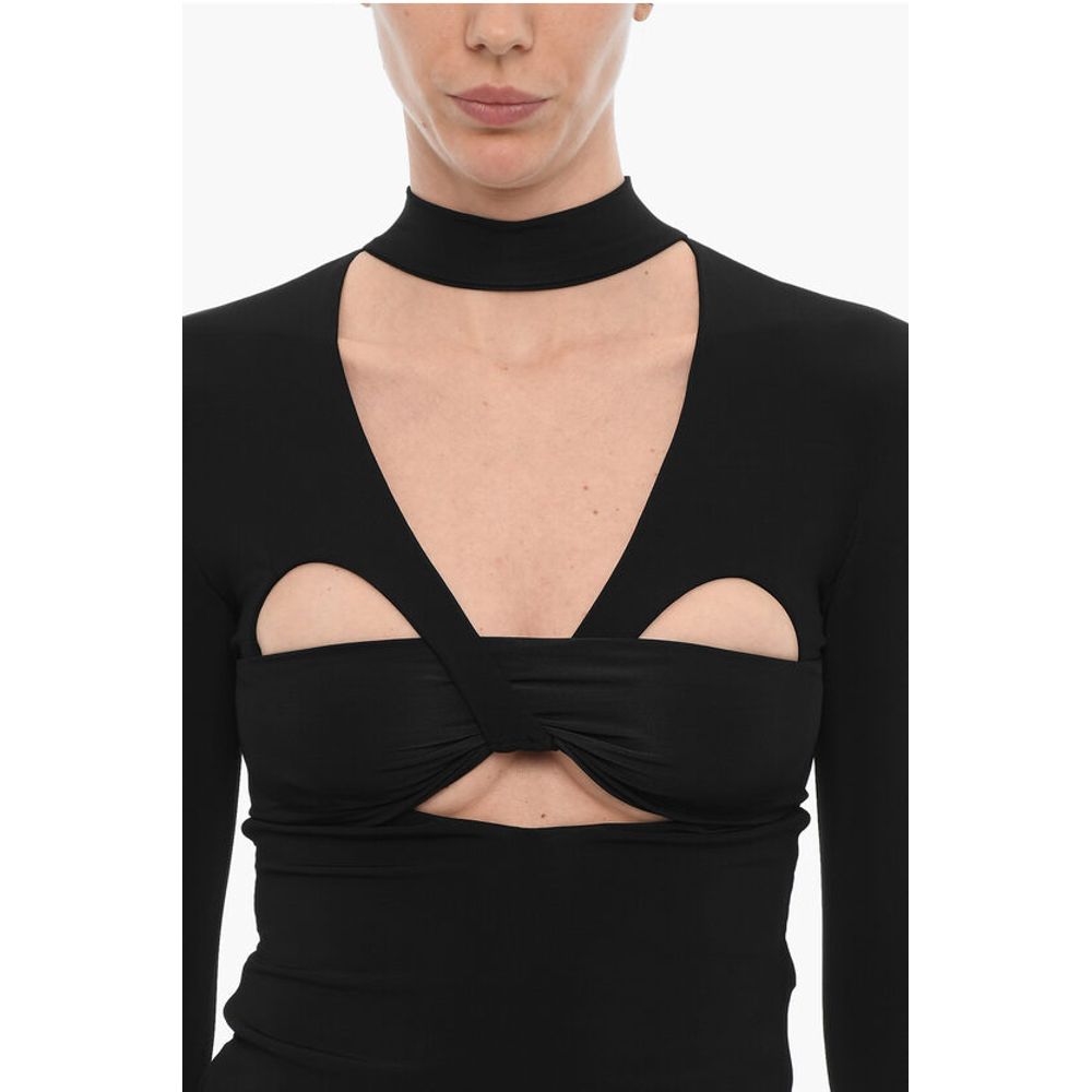 Ambush Long Sleeved Halterneck Top with Cut-Out Details