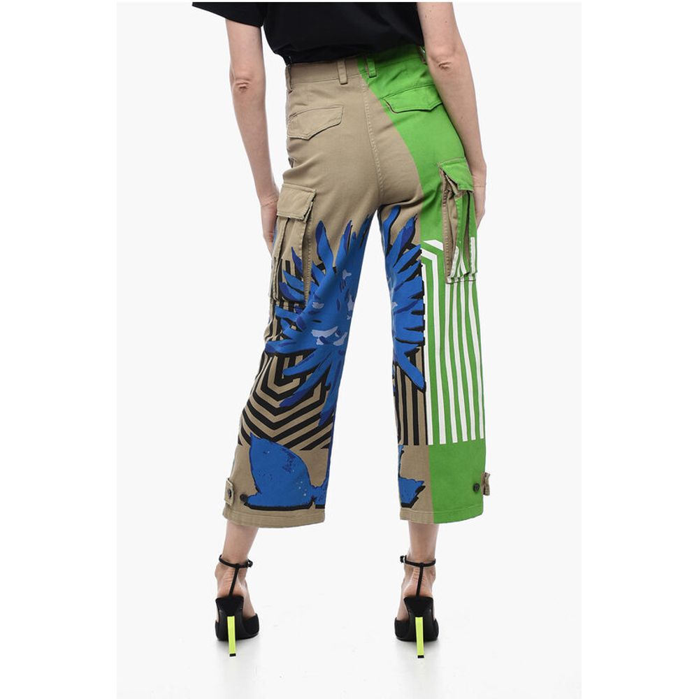 Dior Cargo Pants with FLOWER POP Pattern