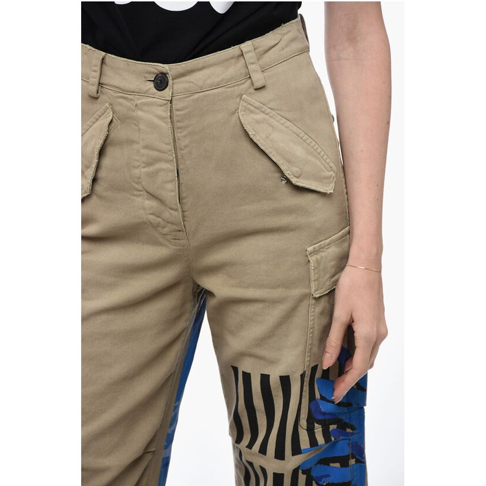 Dior Cargo Pants with FLOWER POP Pattern