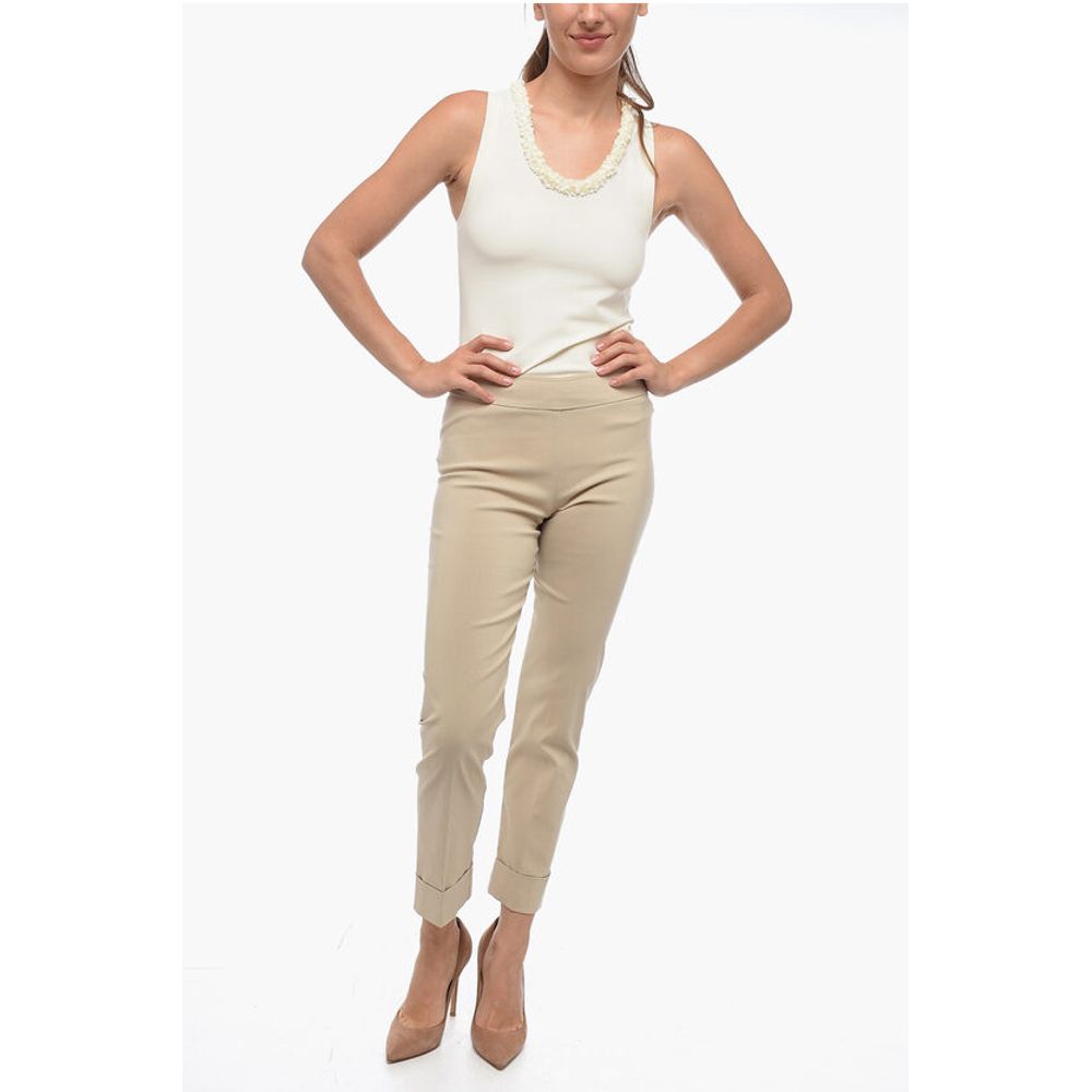 Avenue Montaigne Skinny FRANCO Pants with Turn-up Hems