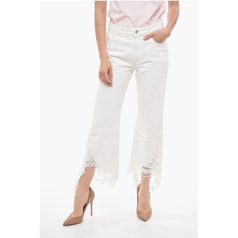 Stella McCartney Cropped Fit Denims with Distressed Bottom 24cm