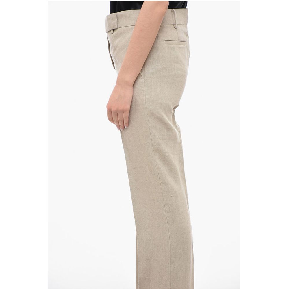 Michael Kors Hopsack Cotton Wide-leg Pants