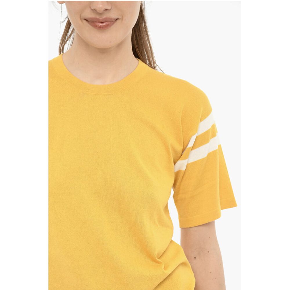 Woolrich Cotton Crew-Neck T-shirt with Contrasting Band