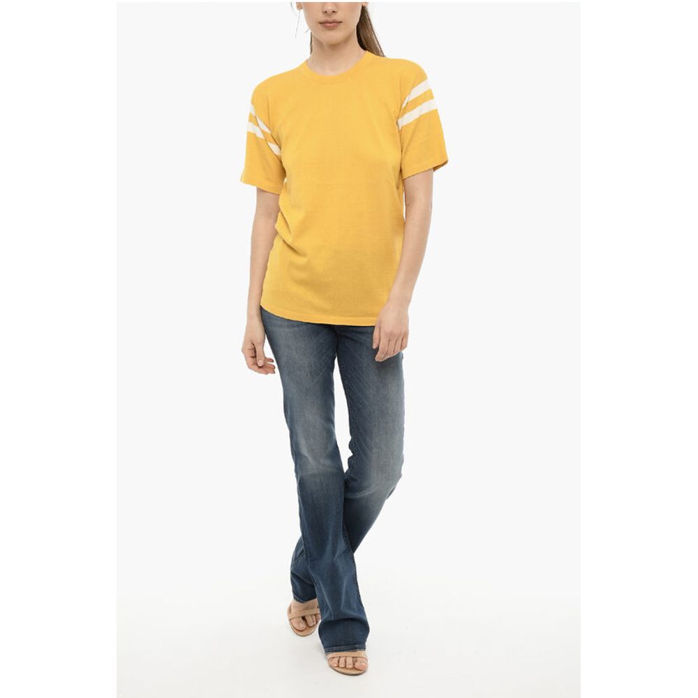 Woolrich Cotton Crew-Neck T-shirt with Contrasting Band