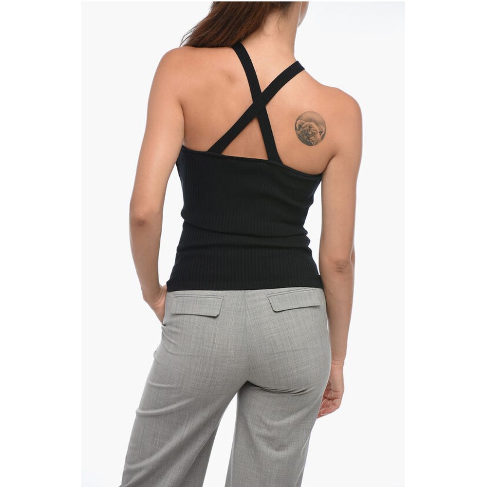 MSGM Ribbed Design Knitted Tank Top