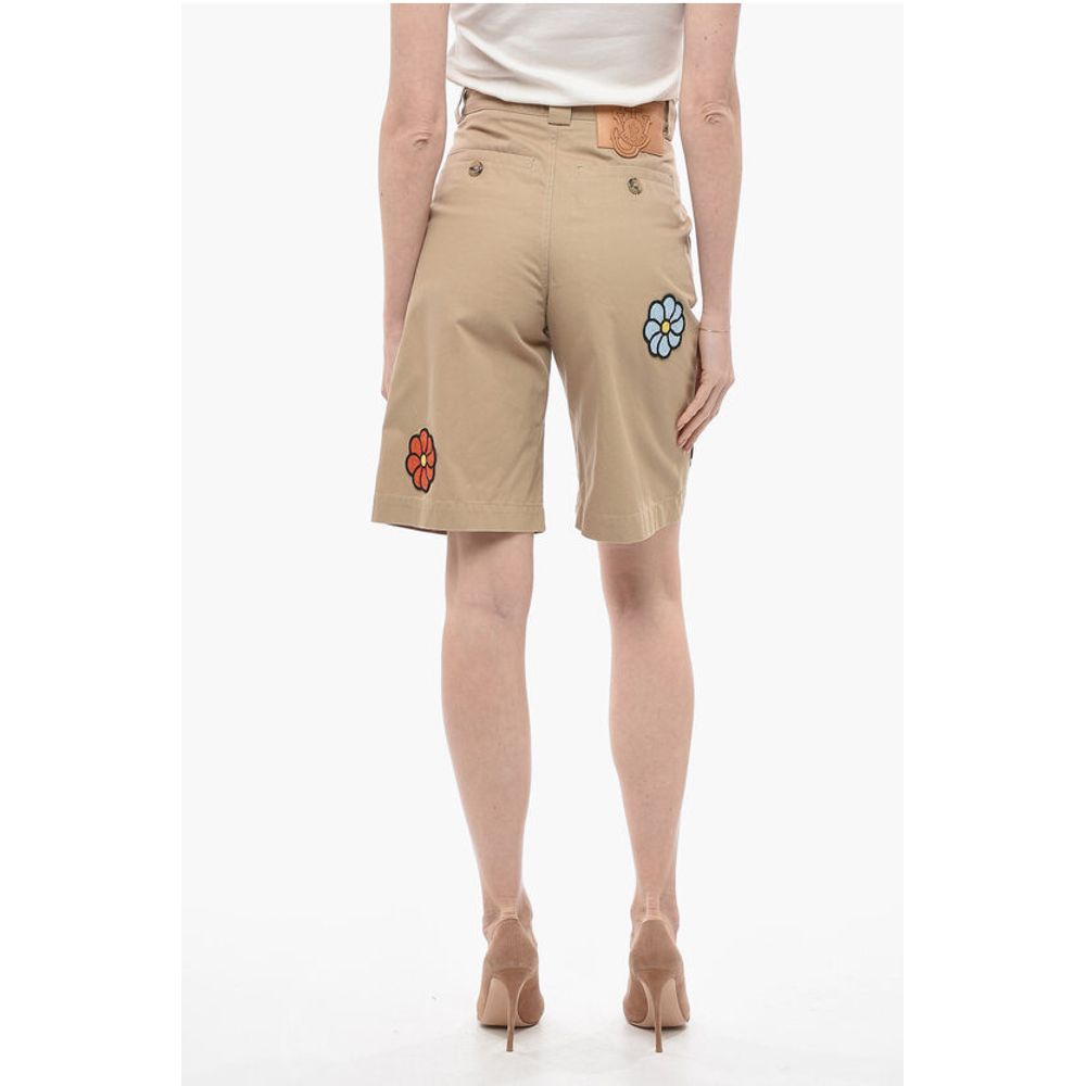 Moncler JW ANDERSON Coated Cotton Bermuda Shorts with Crochet Patche