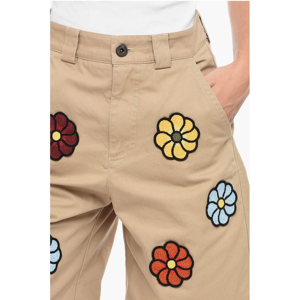 Moncler JW ANDERSON Coated Cotton Bermuda Shorts with Crochet Patche