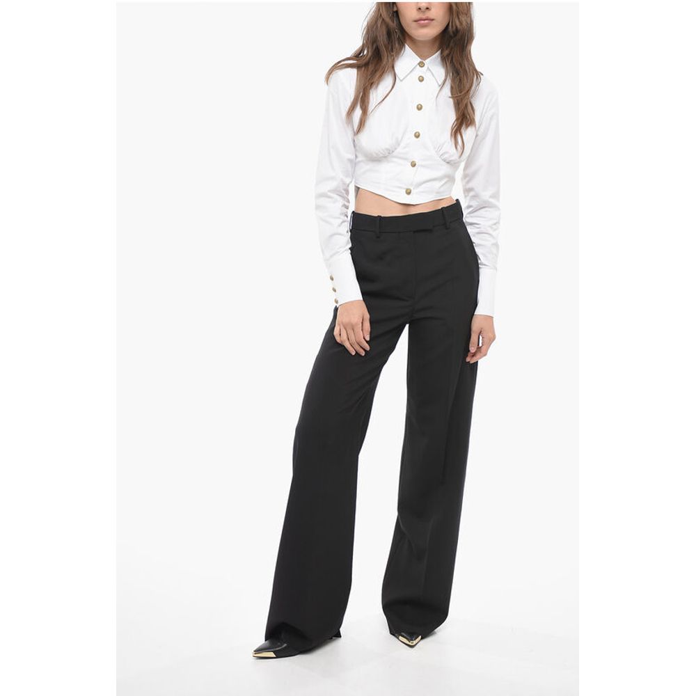Valentino Wool High-waisted Pants