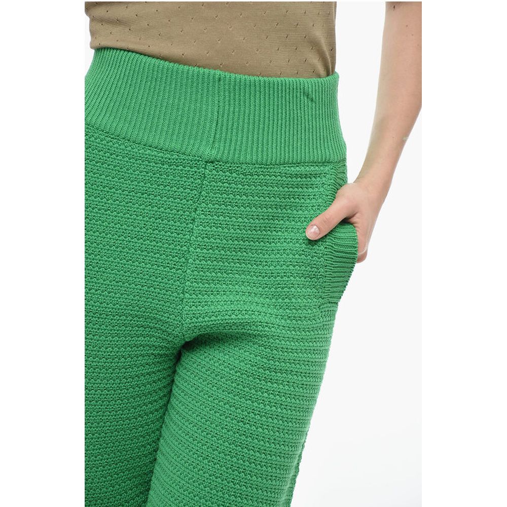 Art Essay Cotton Knit High Waisted Joggers