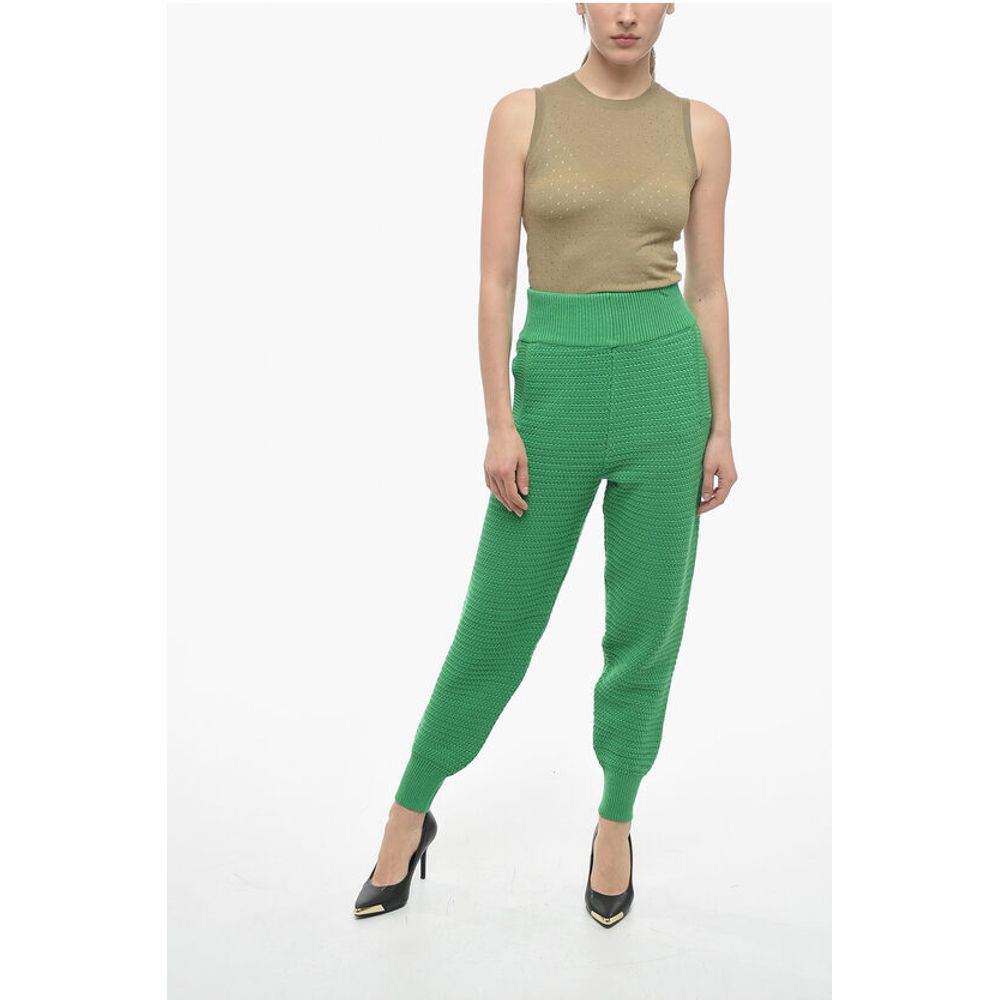 Art Essay Cotton Knit High Waisted Joggers