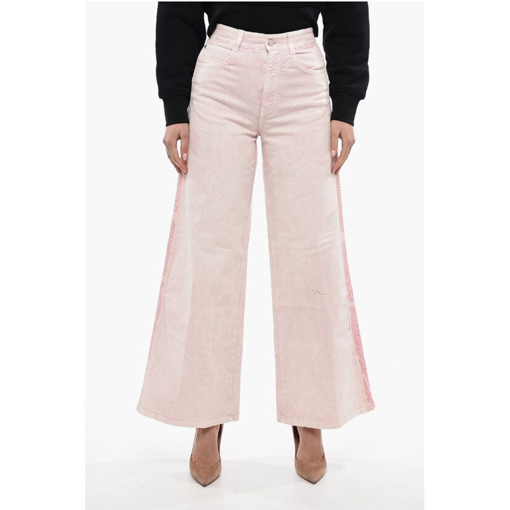 Stella McCartney 5 Pocket Wide Leg Pants with Logoed Bands