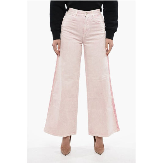 Stella McCartney 5 Pocket Wide Leg Pants with Logoed Bands