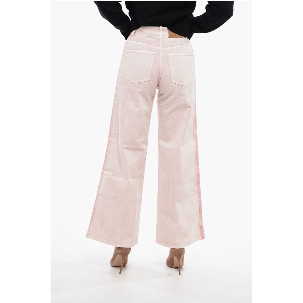Stella McCartney 5 Pocket Wide Leg Pants with Logoed Bands