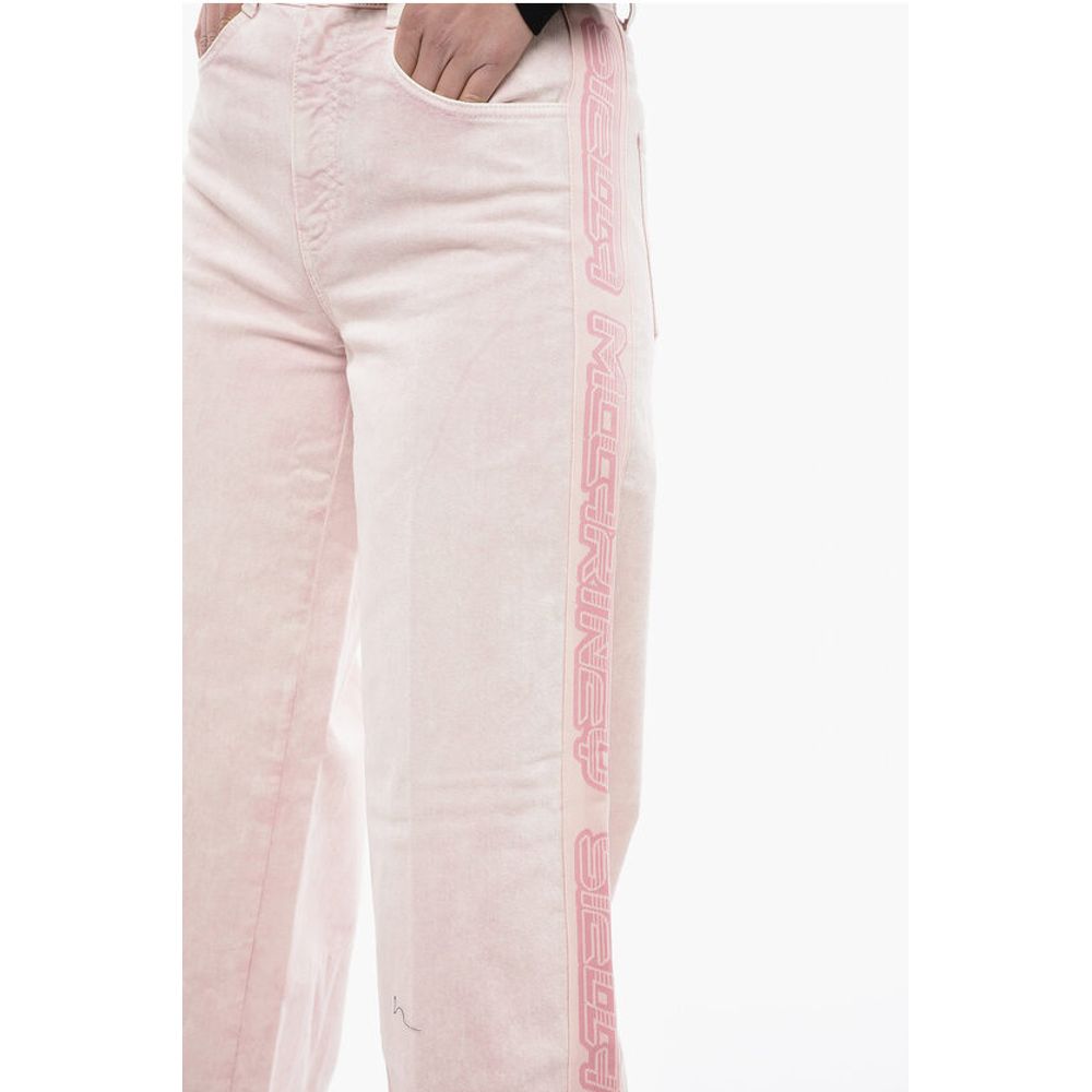 Stella McCartney 5 Pocket Wide Leg Pants with Logoed Bands