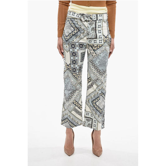 Etro Belted Printed Straight Fit Jeans 23cm