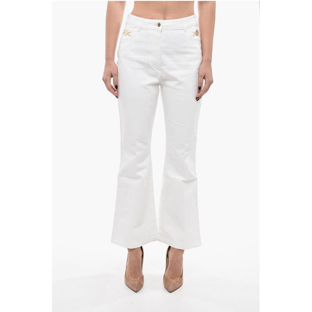Patou Flare Fit Jeans With Jewel Details 28cm