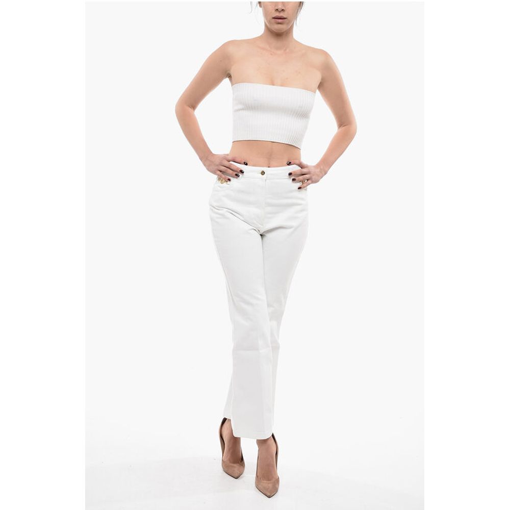 Patou Flare Fit Jeans With Jewel Details 28cm
