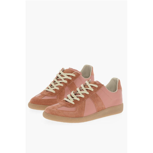 Maison Margiela MM22 Suede Low-Top Sneakers with Contrast Laces