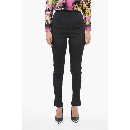 Dolce & Gabbana Stretch Fabric Pants with Zipped Ankle
