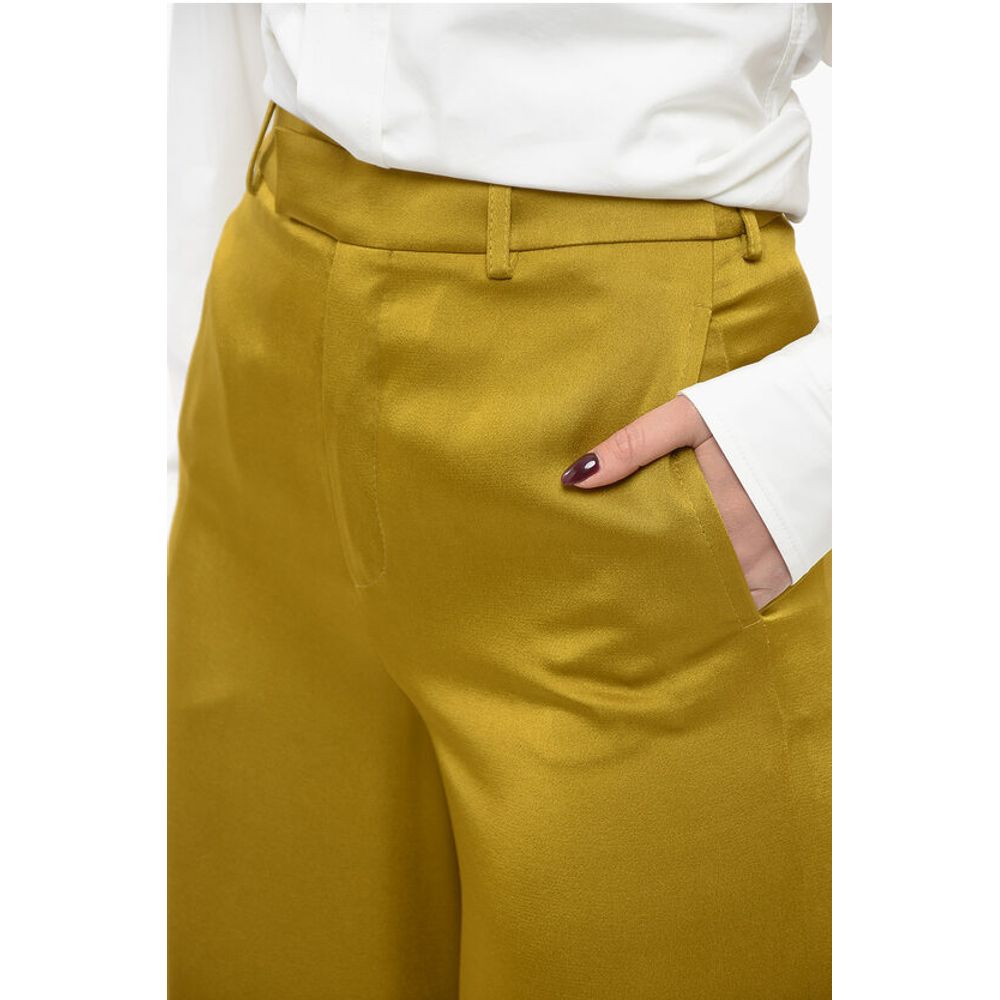Saint Laurent Satin Palazzo Pants with Belt Loops
