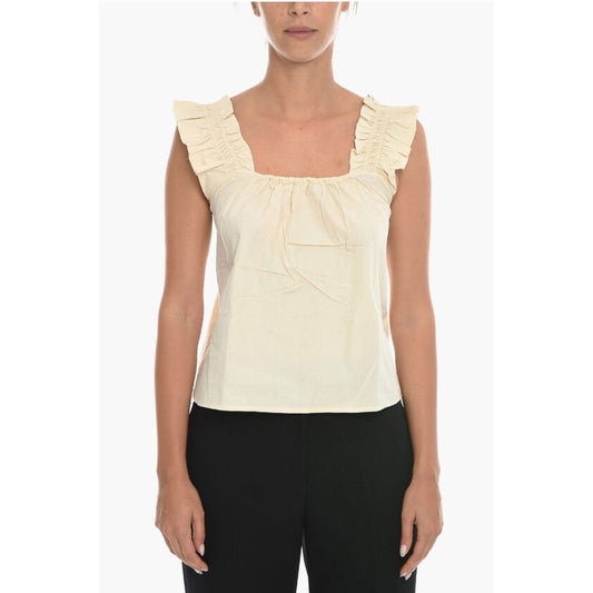 Samsoe Samsoe Solid Color GILL Top With Pleated