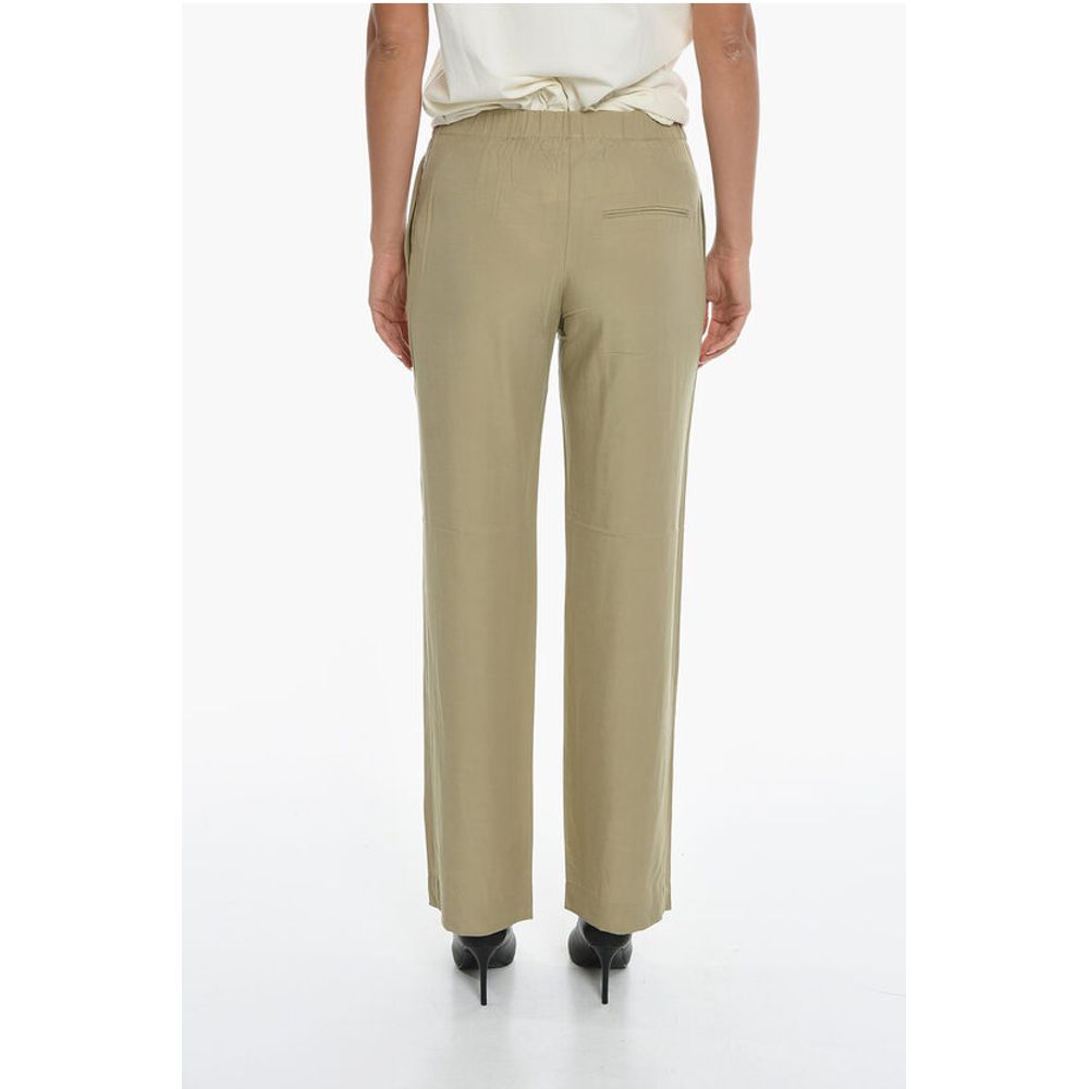 Samsoe Samsoe Solid Color HOYS Pants with Drawstring Waist