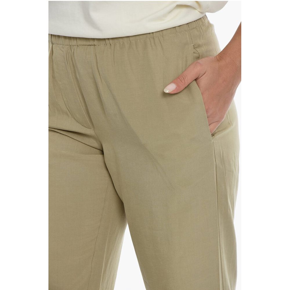 Samsoe Samsoe Solid Color HOYS Pants with Drawstring Waist