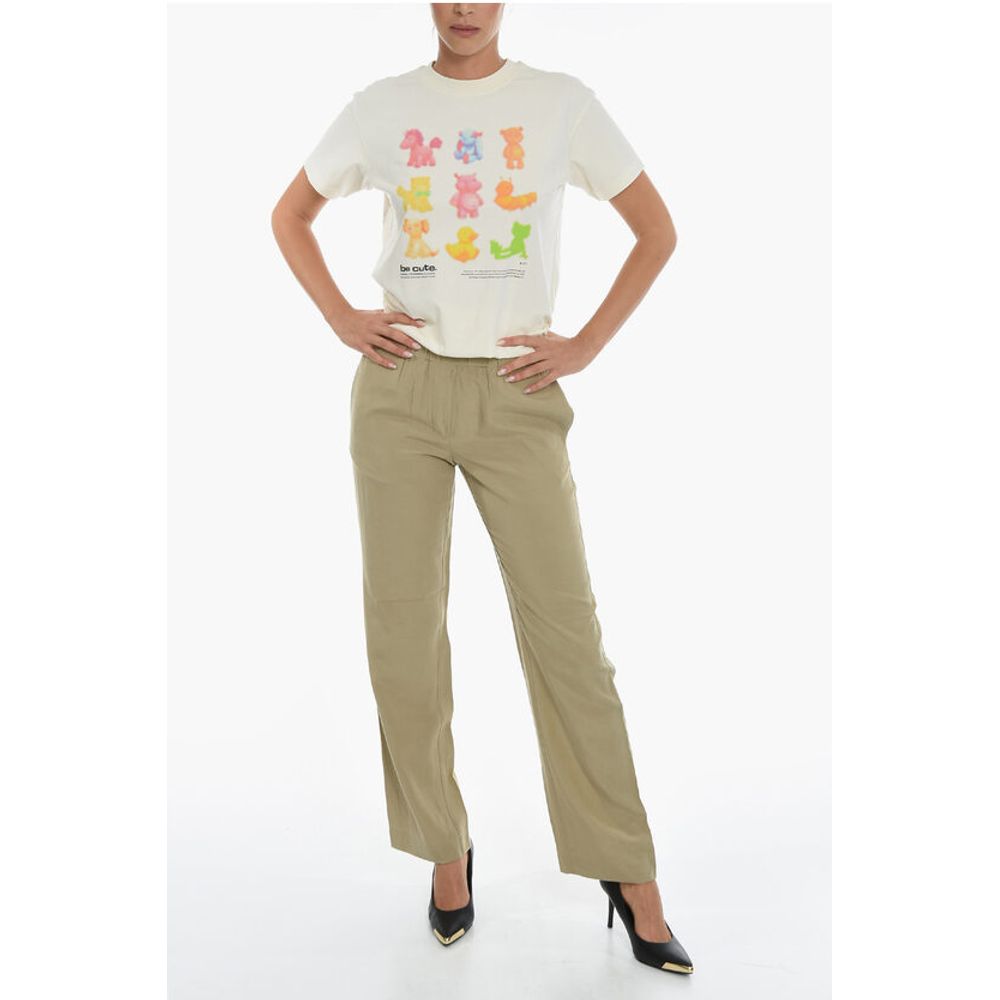 Samsoe Samsoe Solid Color HOYS Pants with Drawstring Waist