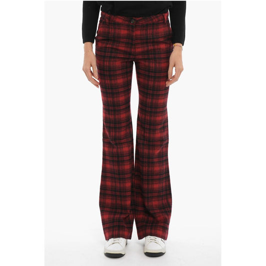 Woolrich Tartan Checked Boot-Cut Pants