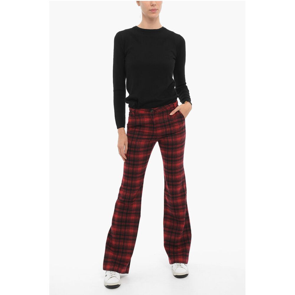 Woolrich Tartan Checked Boot-Cut Pants