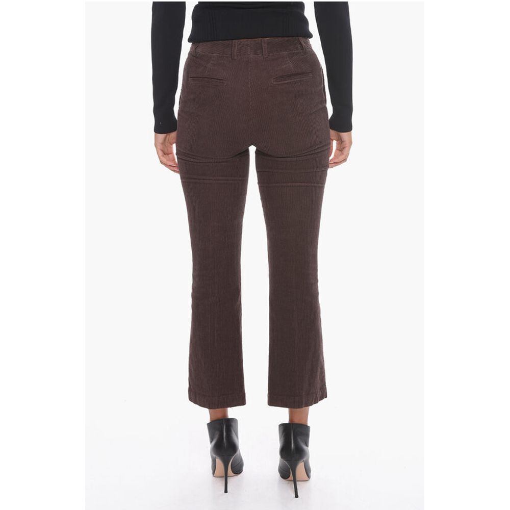 QL2 Corduroy Palazzo Trousers with Cropped Leg