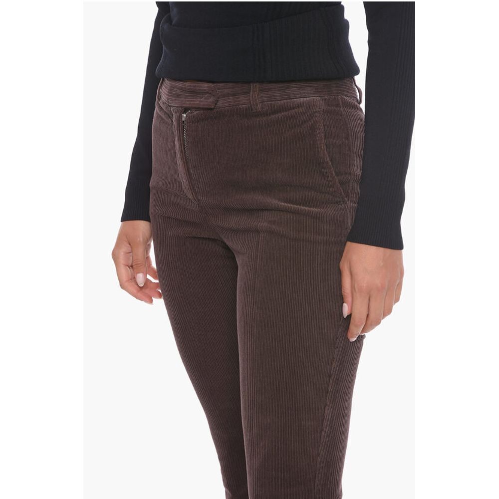 QL2 Corduroy Palazzo Trousers with Cropped Leg