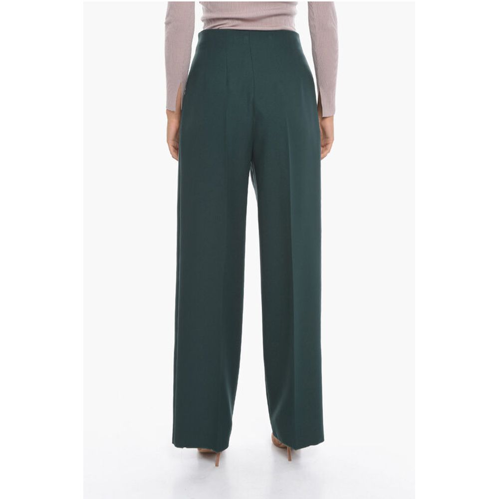 Super Blond Front-pleated Trousers with Wide-leg