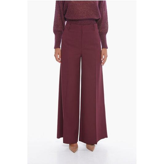 Super Blond Palazzo Trousers with Front-pleat