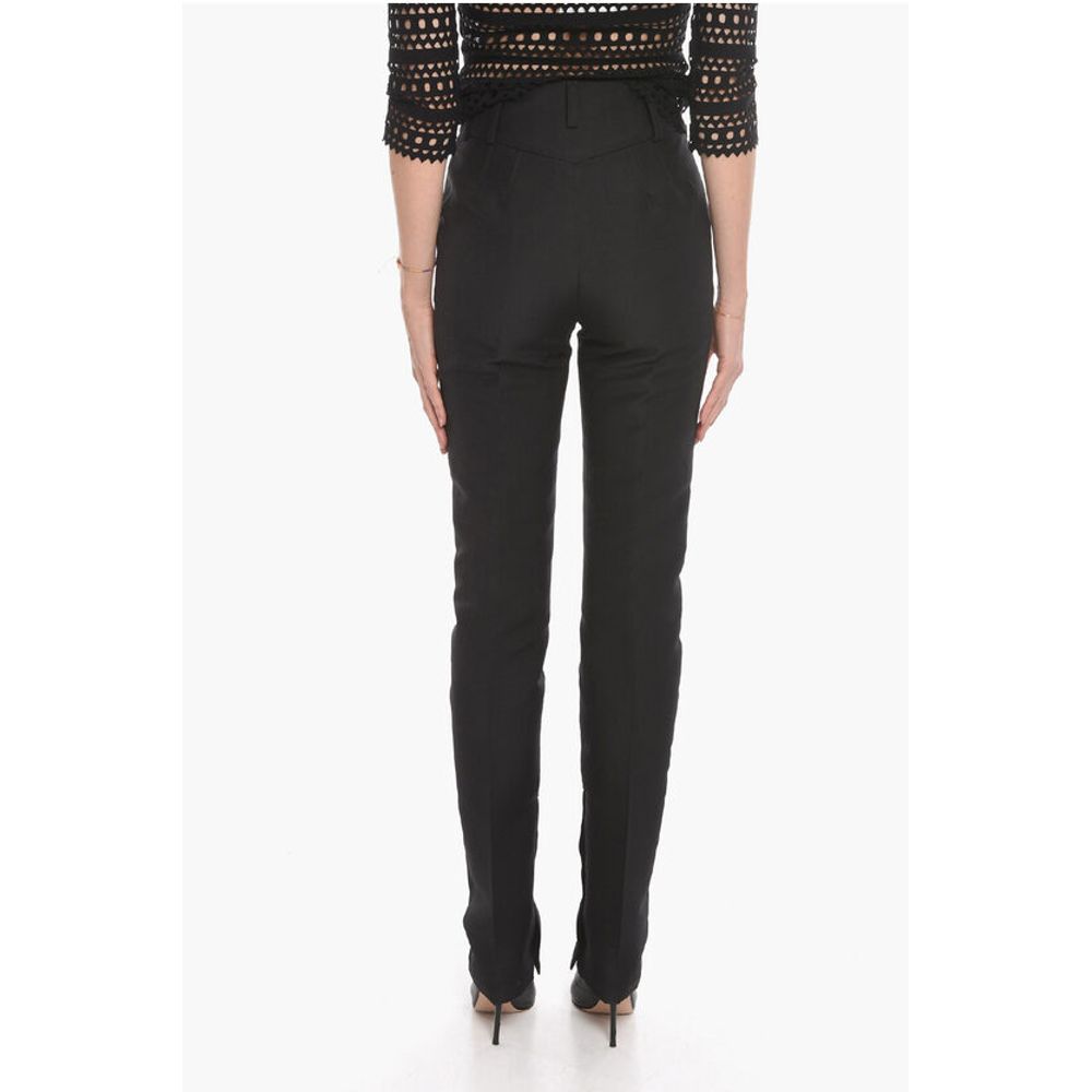 Capasa Pleat-front Trousers with Double-ring Buckle
