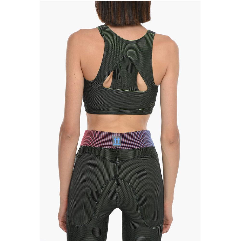 Off-White NIKE Double-layered Active Top in Stripe Motif
